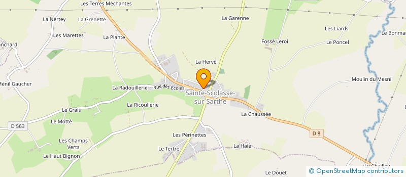 localisation de l'entreprise MADAME FRANCOISE SUTRAT à SAINTE-SCOLASSE-SUR-SARTHE
