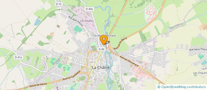 localisation de l'entreprise MADAME FRANCOISE TEINTURIER à LA CHATRE