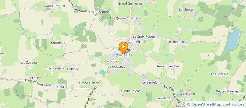 localisation de l'entreprise MADAME FRANCOISE THEVENARD  SAINT-DIDIER-D'AUSSIAT