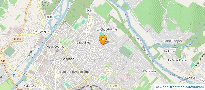 localisation de l'entreprise MADAME FRANCOISE TRIGOULET à COGNAC