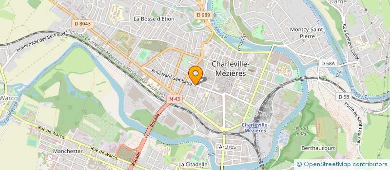 localisation de l'entreprise MADAME FRANCOISE VANBERVESSELES  CHARLEVILLE-MEZIERES