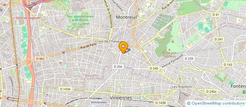 localisation de l'entreprise MADAME FRANCOISE VERGNAUD à MONTREUIL