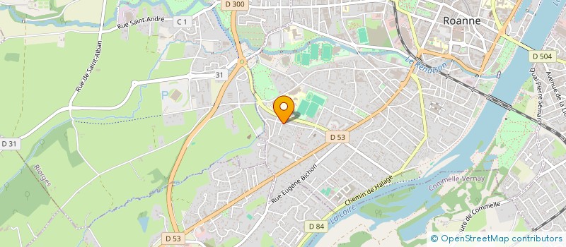 localisation de l'entreprise MADAME FRANCOISE VIAL à ROANNE