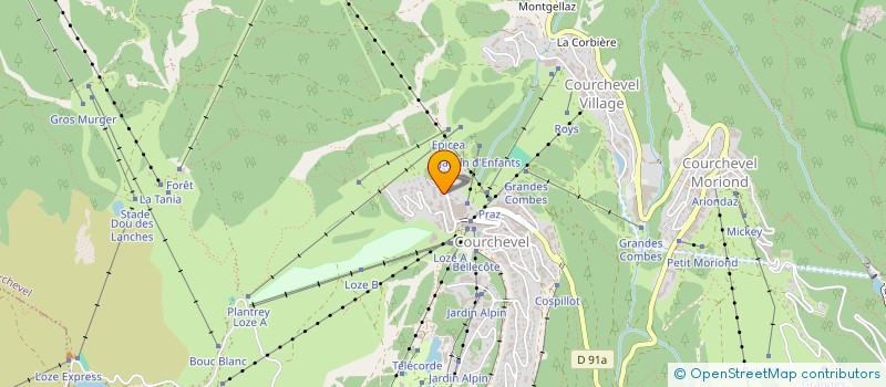 localisation de l'entreprise MADAME FRANCOISE VILLEBEUF à COURCHEVEL