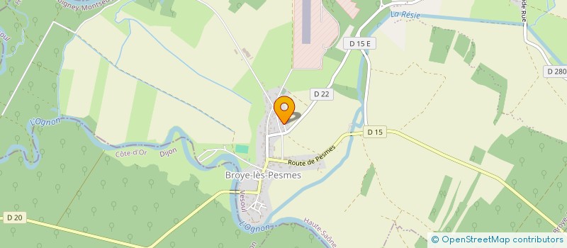 localisation de l'entreprise MADAME FRANCOISE VUILLEMIN  BROYE-AUBIGNEY-MONTSEUGNY