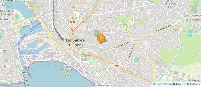 localisation de l'entreprise MADAME FRANCOISE YGOUT  LES SABLES D'OLONNE