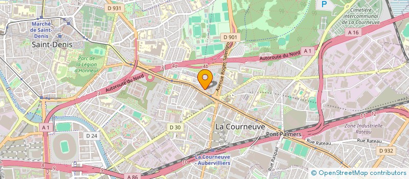 localisation de l'entreprise MADAME FRANZ NKODO ZE  LA COURNEUVE