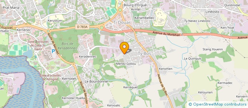 localisation de l'entreprise MADAME FREDERICQUE FOURMAINTRAUX à QUIMPER
