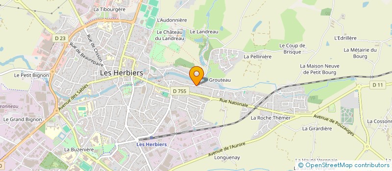 localisation de l'entreprise MADAME FREDERIQUE ALEXANDRE  LES HERBIERS