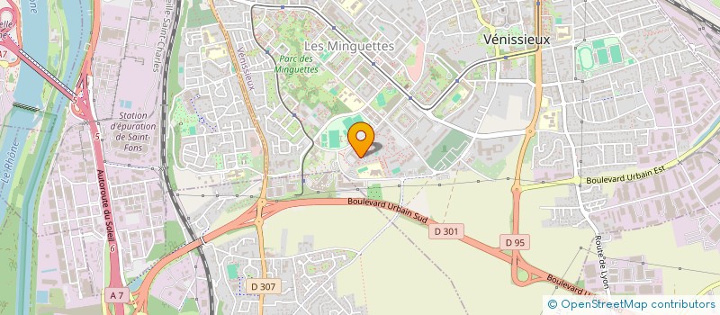 localisation de l'entreprise MADAME FREDERIQUE AUBERT  VENISSIEUX