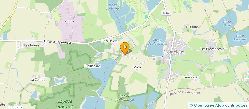 localisation de l'entreprise MADAME FREDERIQUE BALLY  MONTHIEUX