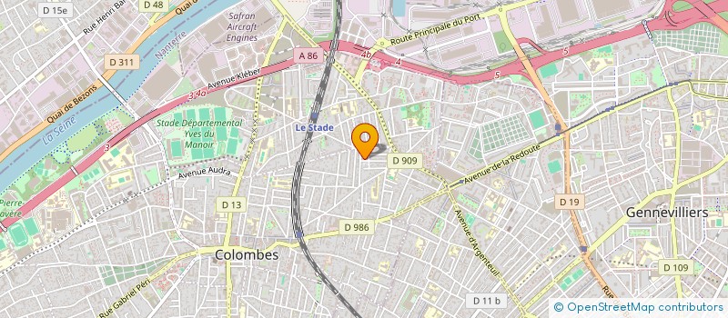 localisation de l'entreprise MADAME FREDERIQUE BARON à COLOMBES