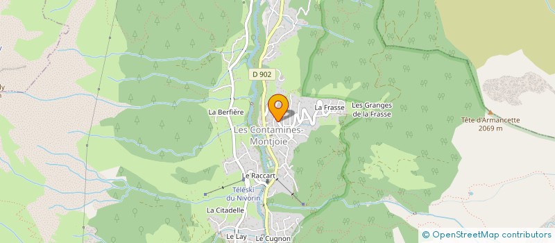 localisation de l'entreprise MADAME FREDERIQUE BASSAN  LES CONTAMINES-MONTJOIE