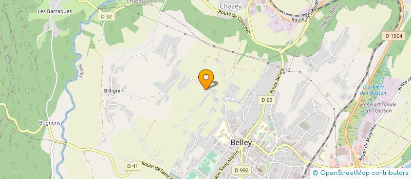 localisation de l'entreprise MADAME FREDERIQUE BELLIN  BELLEY