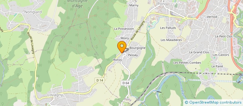 localisation de l'entreprise MADAME FREDERIQUE BERANGER  POISY