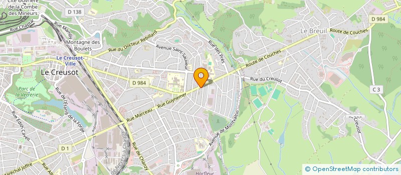 localisation de l'entreprise MADAME FREDERIQUE BILLOT à LE CREUSOT