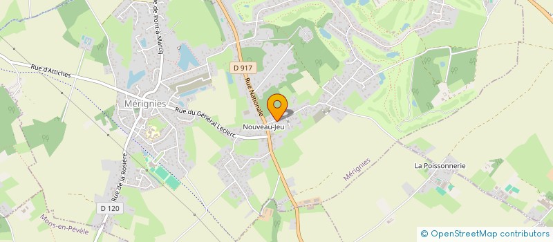 localisation de l'entreprise MADAME FREDERIQUE BOULANGE  MERIGNIES