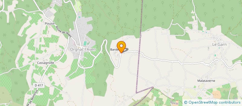 localisation de l'entreprise MADAME FREDERIQUE BOURRE  ORGNAC-L'AVEN