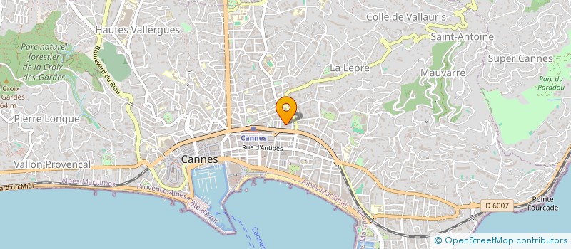 localisation de l'entreprise MADAME FREDERIQUE BOURRET à CANNES