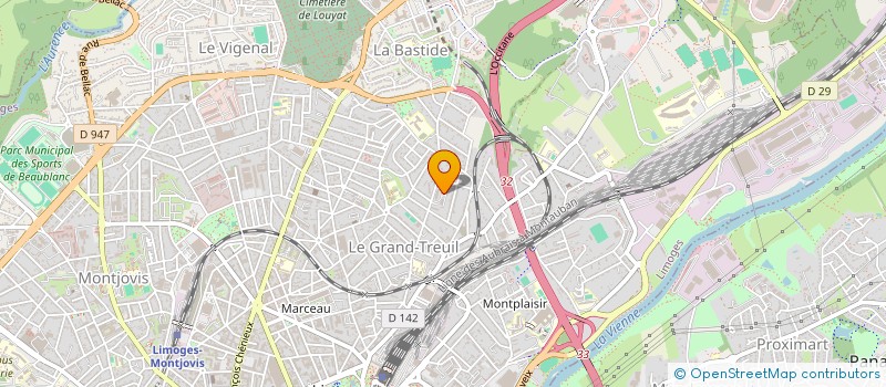 localisation de l'entreprise MADAME FREDERIQUE BOUVIER à LIMOGES