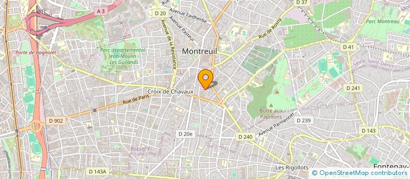 localisation de l'entreprise MADAME FREDERIQUE CALLU à MONTREUIL