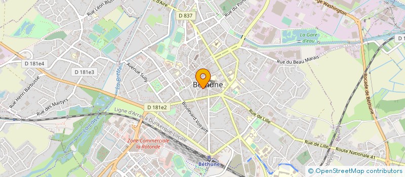 localisation de l'entreprise MADAME FREDERIQUE CARRIDOIT à BETHUNE