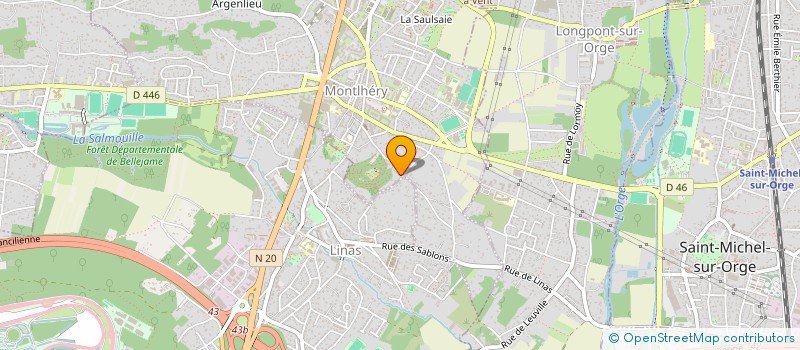 localisation de l'entreprise MADAME FREDERIQUE CHORRAND à MONTLHERY