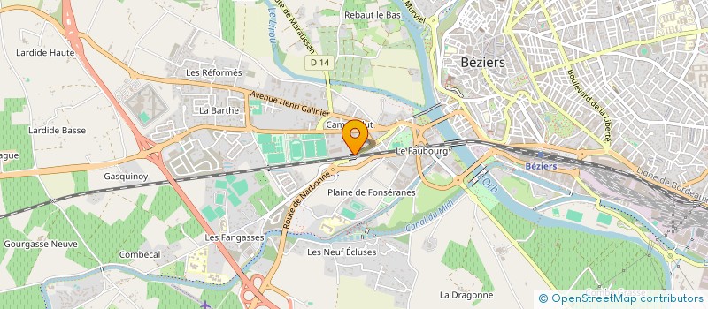 localisation de l'entreprise MADAME FREDERIQUE CHOUX  BEZIERS