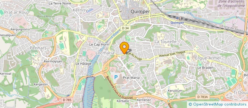 localisation de l'entreprise MADAME FREDERIQUE CLEMENCE CASSEL  QUIMPER