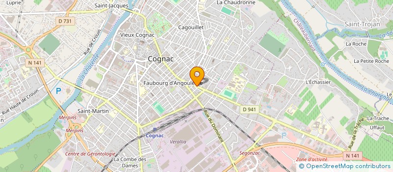 localisation de l'entreprise MADAME FREDERIQUE COMBES à COGNAC