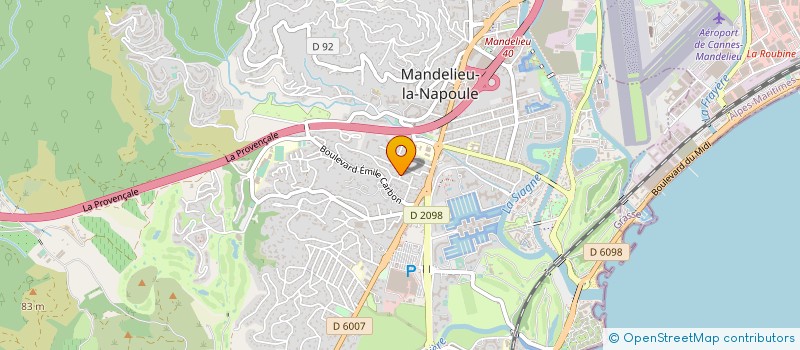 localisation de l'entreprise MADAME FREDERIQUE DELAHAIE à MANDELIEU-LA-NAPOULE