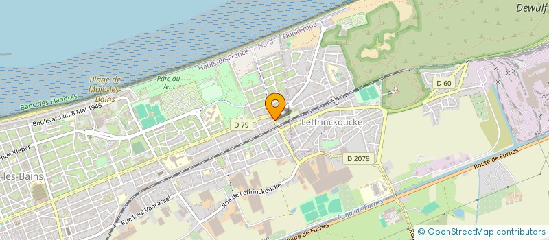 localisation de l'entreprise MADAME FREDERIQUE DELMARLE à DUNKERQUE