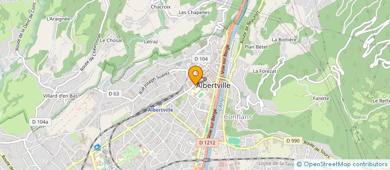 localisation de l'entreprise MADAME FREDERIQUE FEVRE  ALBERTVILLE