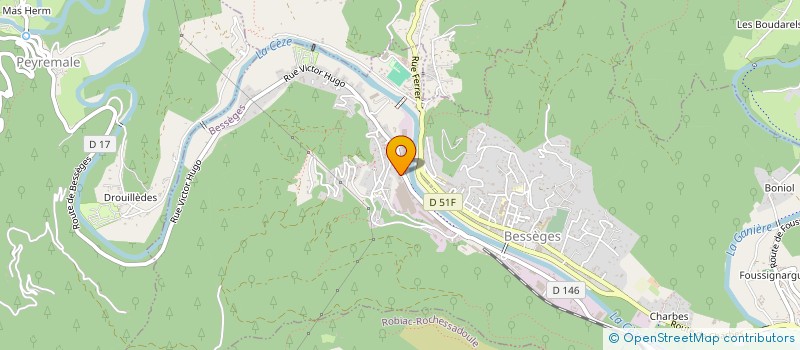 localisation de l'entreprise MADAME FREDERIQUE FREMEAUX  BESSEGES