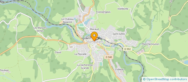 localisation de l'entreprise MADAME FREDERIQUE GANE  EYMOUTIERS