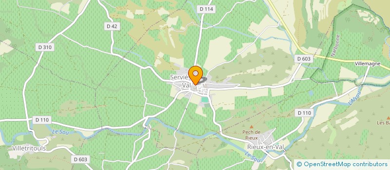 localisation de l'entreprise MADAME FREDERIQUE GELY  SERVIES-EN-VAL