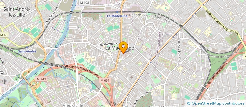 localisation de l'entreprise MADAME FREDERIQUE GERARD à LA MADELEINE