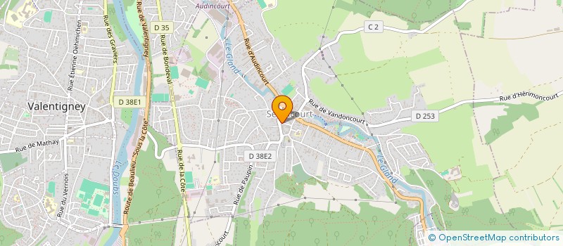 localisation de l'entreprise MADAME FREDERIQUE GOUX  SELONCOURT