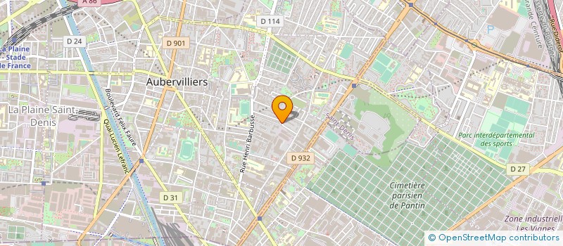 localisation de l'entreprise MADAME FREDERIQUE HANRY à AUBERVILLIERS