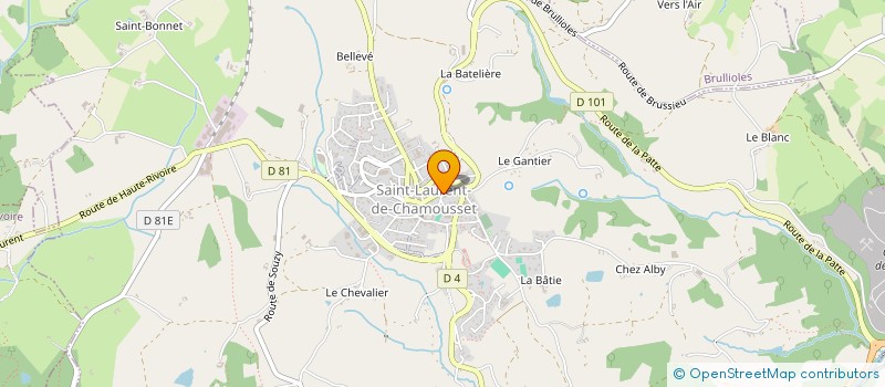 localisation de l'entreprise MADAME FREDERIQUE JACQUIN  SAINT-LAURENT-DE-CHAMOUSSET