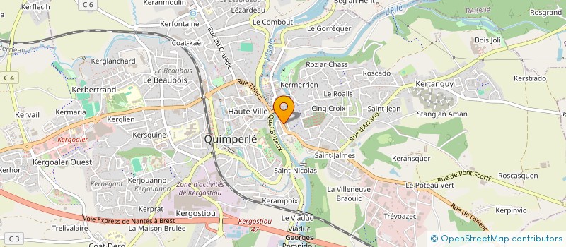 localisation de l'entreprise MADAME FREDERIQUE JEGU à QUIMPERLE