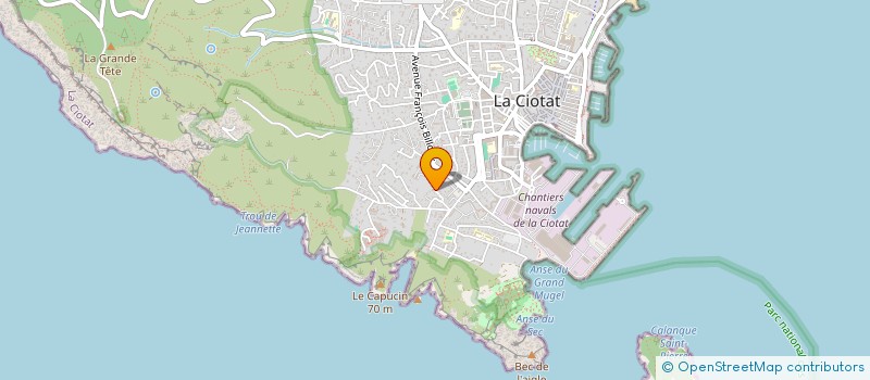 localisation de l'entreprise MADAME FREDERIQUE JOLY  LA CIOTAT