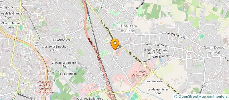 localisation de l'entreprise MADAME FREDERIQUE JOUAULT à SAINT-JEAN-LE-BLANC