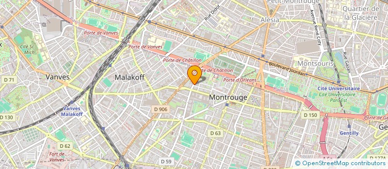 localisation de l'entreprise MADAME FREDERIQUE JOUVAL  MONTROUGE