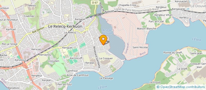 localisation de l'entreprise MADAME FREDERIQUE L'HER  LE RELECQ-KERHUON