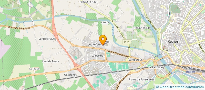 localisation de l'entreprise MADAME FREDERIQUE LAILLE  BEZIERS