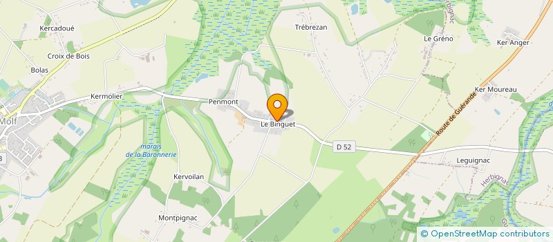 localisation de l'entreprise MADAME FREDERIQUE LE FUR  SAINT-MOLF