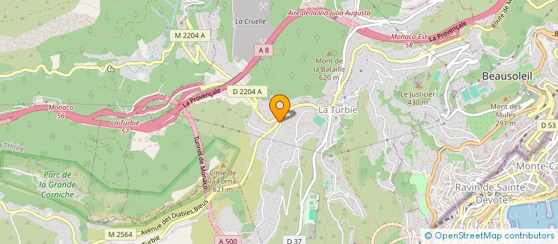 localisation de l'entreprise MADAME FREDERIQUE LEGRAND à LA TURBIE