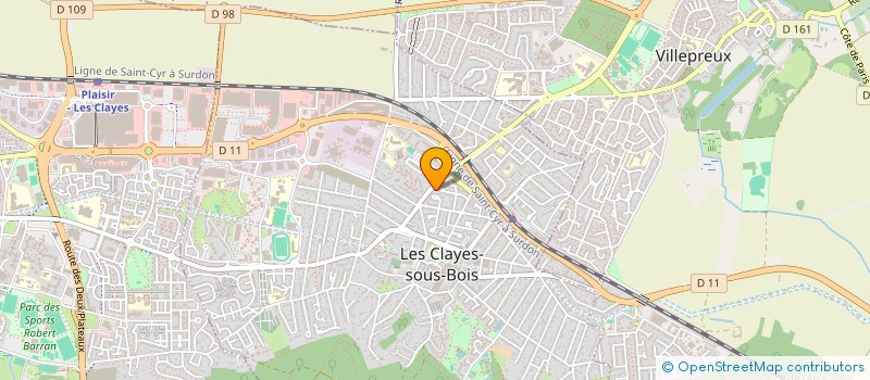 localisation de l'entreprise MADAME FREDERIQUE LIEGEOIS  LES CLAYES-SOUS-BOIS