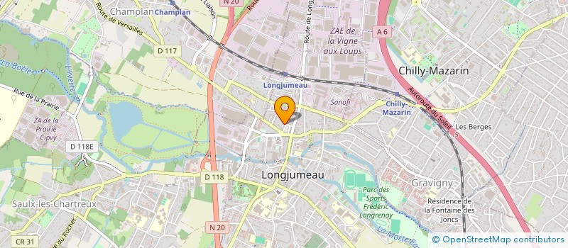 localisation de l'entreprise MADAME FREDERIQUE MALTERRE à LONGJUMEAU